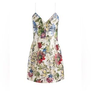 Alice + Olivia Red and Blue Spaghetti Strap Sundress